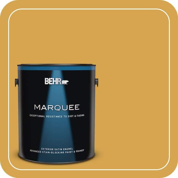 BEHR MARQUEE 1 gal. #M290-6 Plantain Chips Satin Enamel Exterior Paint & Primer