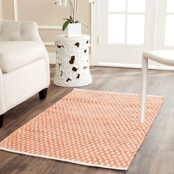 Boston Orange 3 ft. x 4 ft. Geometric Diamonds Area Rug