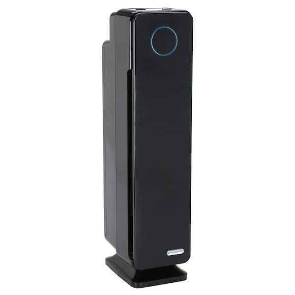 870 sq. ft. HEPA  3-Speed Tower Air Purifier 28 in. in Black for Home, UV-C, Wildfire Smoke, Dust, Odors, Allergens