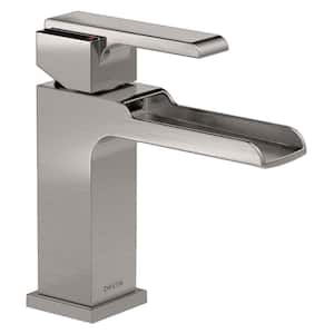 Ara Single Handle Single Hole Bathroom Faucet with Channel Spout in Stainless