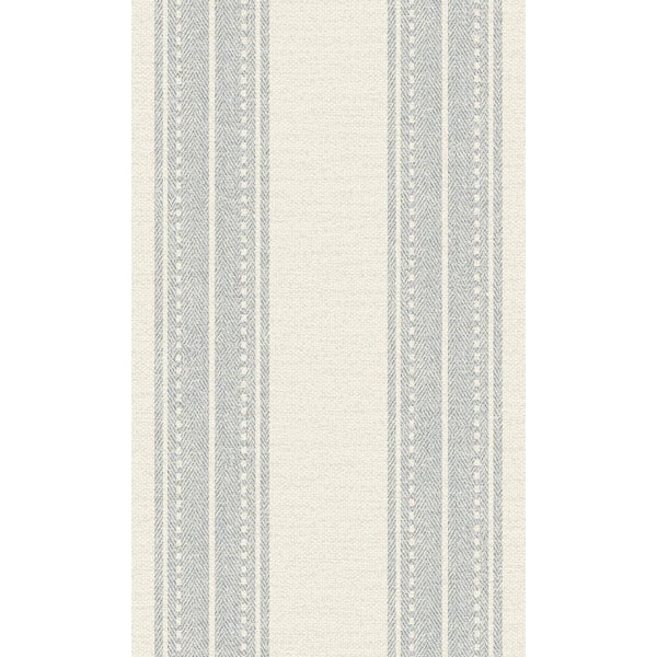 Walls Republic Blue Woven Fabric Inspired Stripes Printed Non-Woven Paper Non Pasted Textured Wallpaper 57 Sq. Ft.
