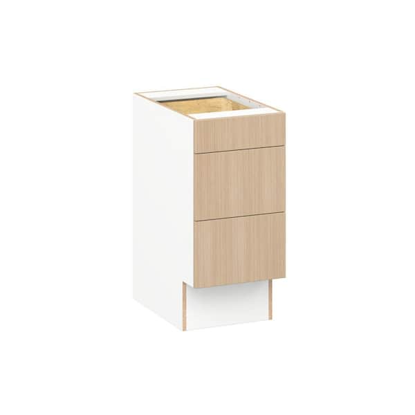 Timberline Mojavi Oak Slab Assembled ADA Drawer Base Cabinet with 3-Drawers (15 in. W x 32.5 in. H x 23.75 in. D)