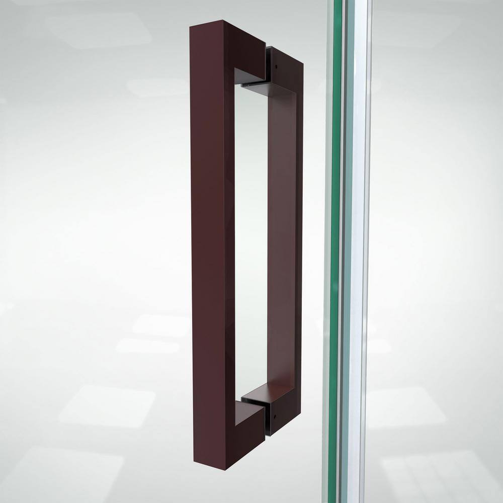 Elegance Plus Oil Rubbed Bronze Frameless Pivot Shower Door with Clear Glass