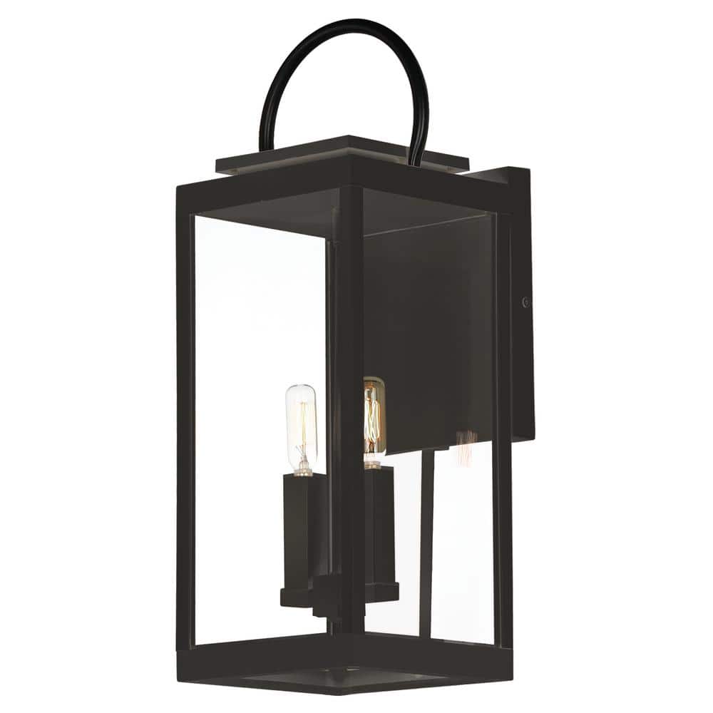 Nassau VX 1-Light Black Large Outdoor Hardwired Wall Lantern price history on PriceWatchPro