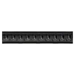 Puffy Archways 0.012 in. x 4.25 in. x 48 in. Metal Bed Moulding Nail-Up Tin Cornice in Black (48 Ln. ft./Pack)(12Pieces)