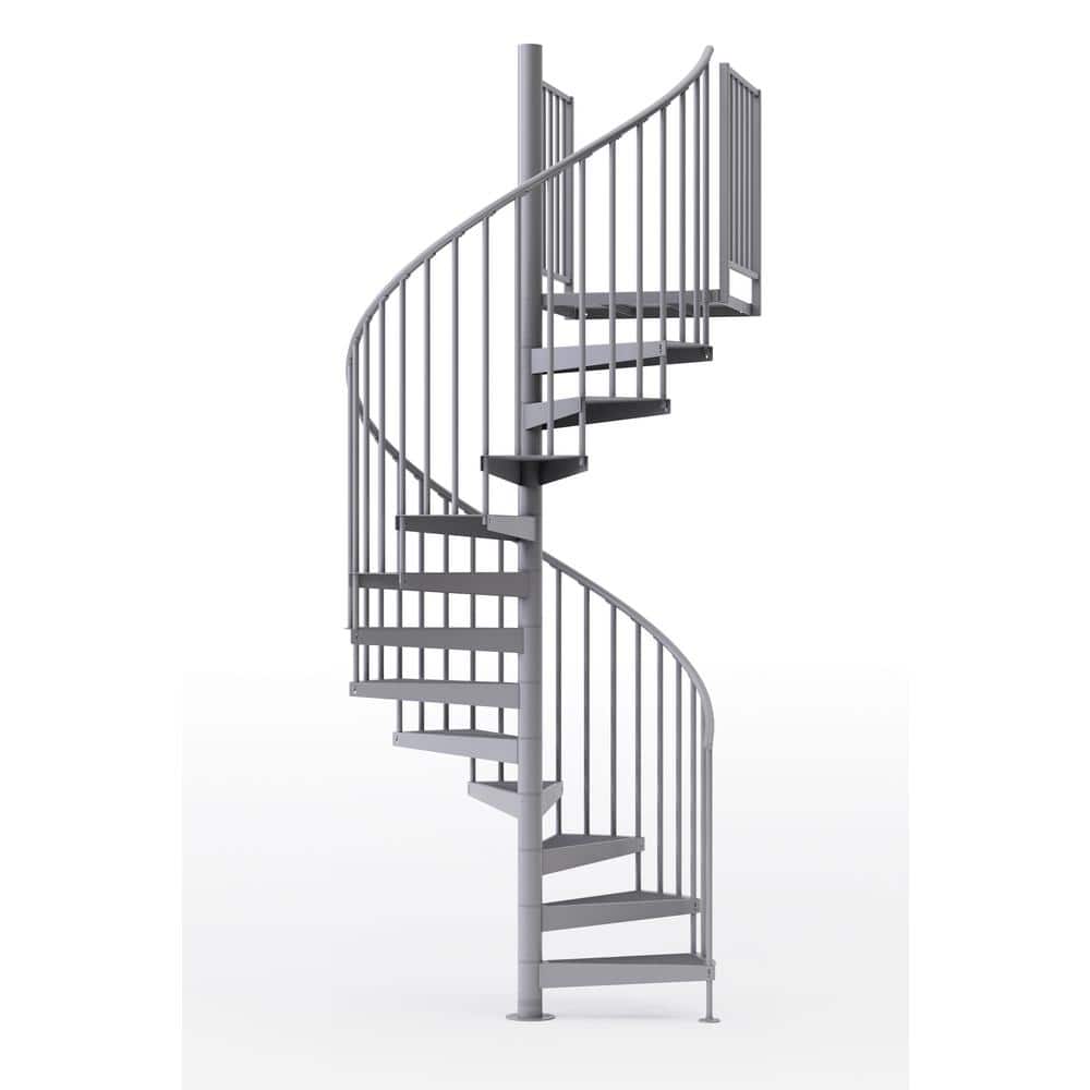 Condor Gray Interior 60in Diameter, Fits Height 119in - 133in, 2 36in Tall Platform Rails Spiral Staircase Kit price history on PriceWatchPro