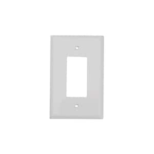 1-Gang Decorator/Rocker Plastic Wall Plate With Screw, White (10-PACK)