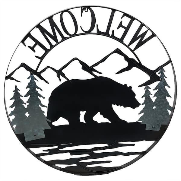 Cast Iron Grizzly Bear Head Lawn and Garden Stepping Stone Cast Iron Grizzly Bear Head Lawn and Garden Stepping Stone