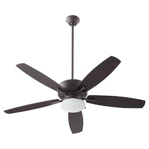 Breeze 52 in. 5-Blades 1-Light 18-Watt Medium Base-Patio Plus in Oiled Bronze Ceiling Fan