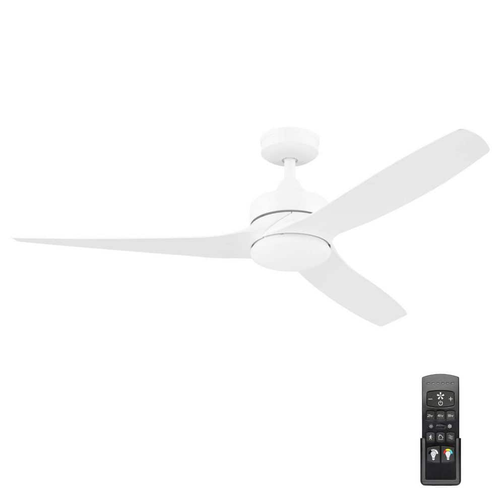 Lynton 52-in. White 3 Blade Covered Outdoor Ceiling Fan with Adjustable LED Light and Remote Control Included price history on PriceWatchPro