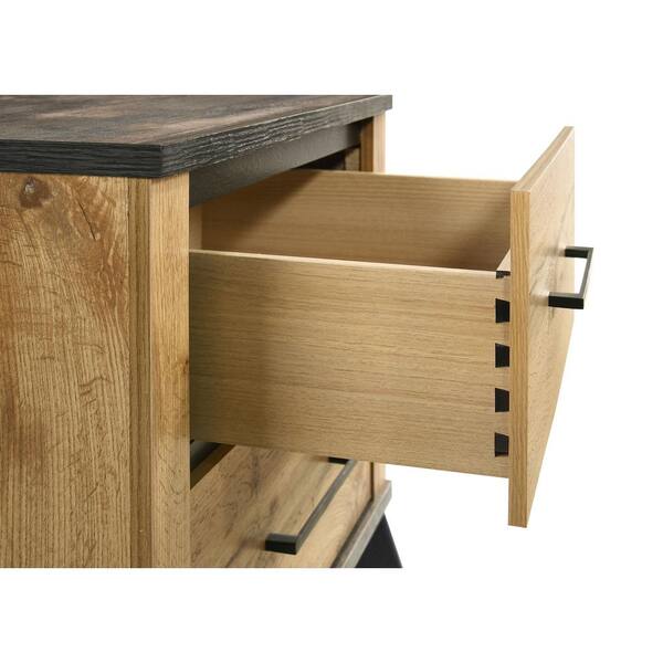 Coaster Kaywood Natural Pine 2-Drawer Mid-Century Modern Coaster Kaywood Natural Pine 2-Drawer Mid-Century Modern