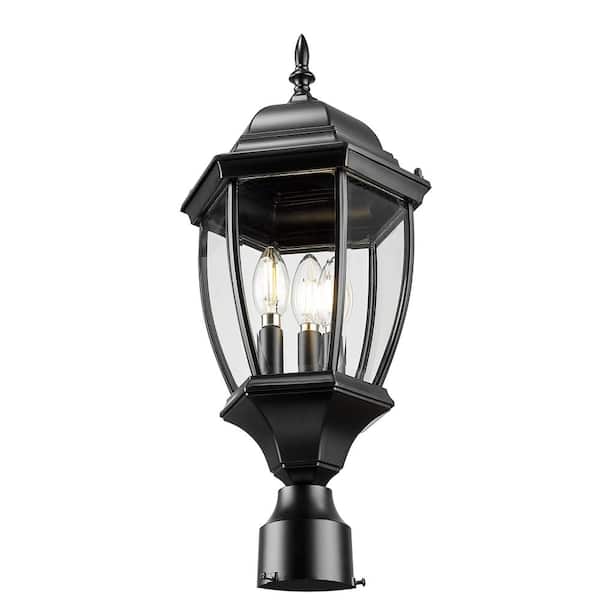 Acclaim Lighting Wexford 3-Light Matte Black Outdoor Post-Mount