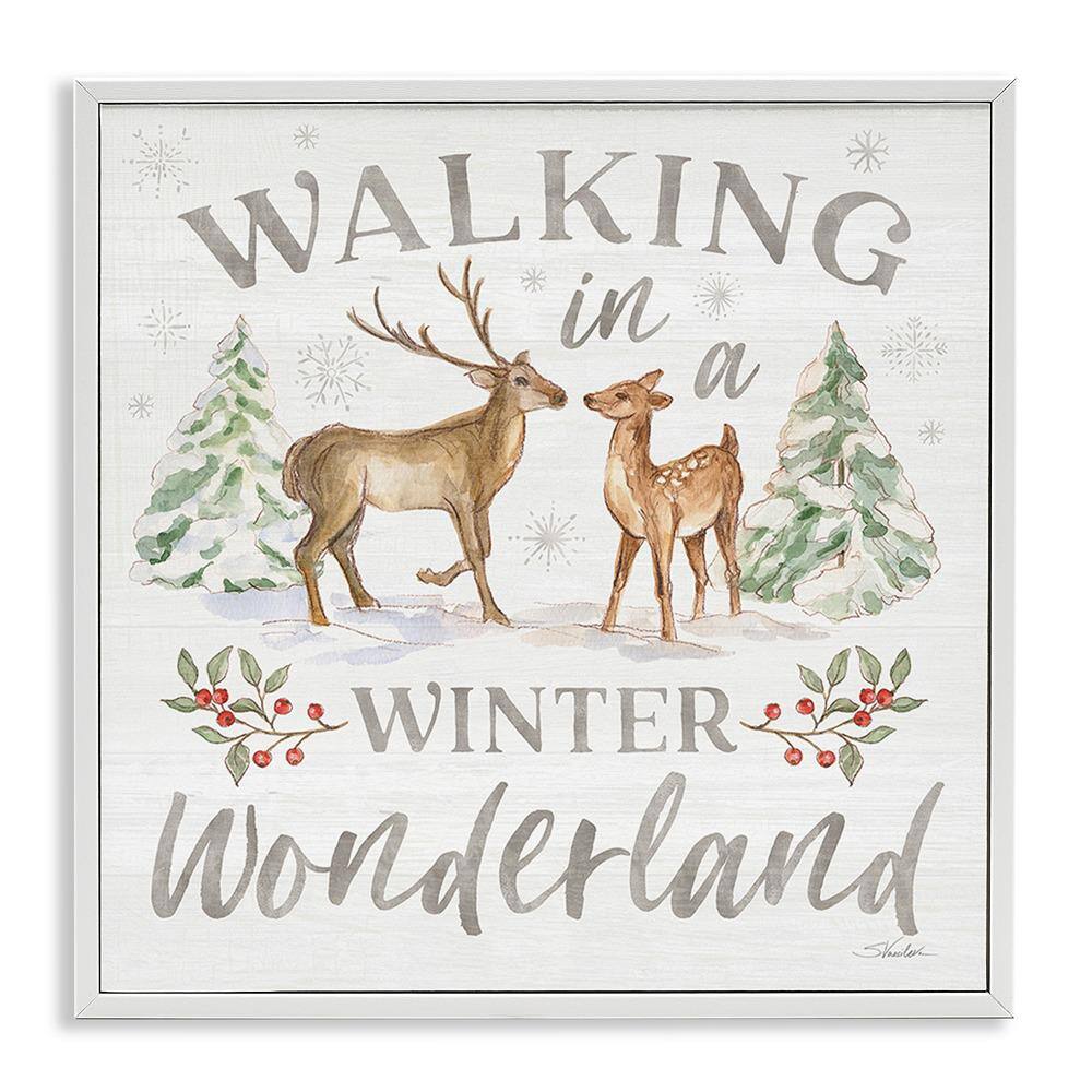 Winter Wonderland Snow Scene by Silvia Vassileva 1 Piece Framed Graphic Print Animal Poster Art Print 12 in. x 12 in. price history on PriceWatchPro