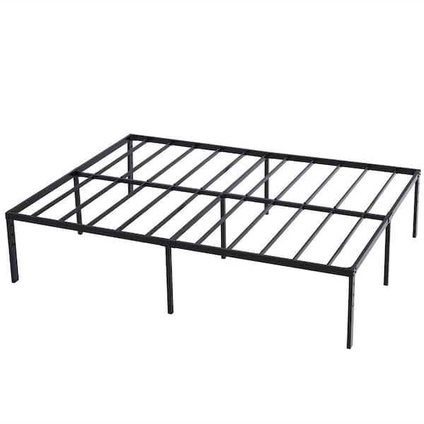 Black Metal Frame Queen Platform Bed
