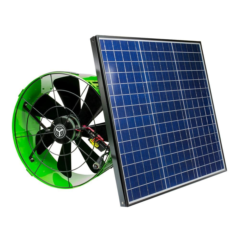 QuietCool 40-Watt Hybrid Solar/Electric Powered Attic Fan with Included Inverter AFG - The Home Depot