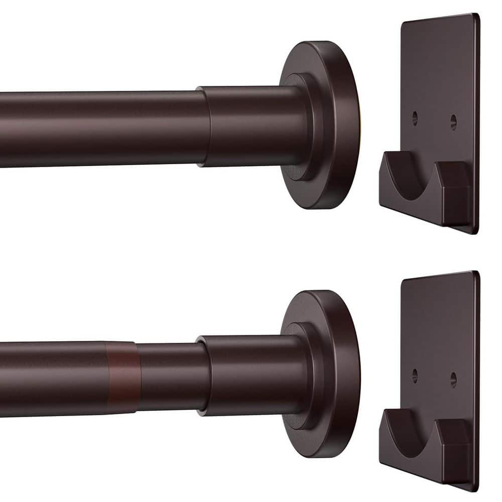 80 in. Stainless Steel Shower Curtain Rod Adjustable Spring Tension Rods with Holders in Matte Bronze for Bathroom Use price history on PriceWatchPro