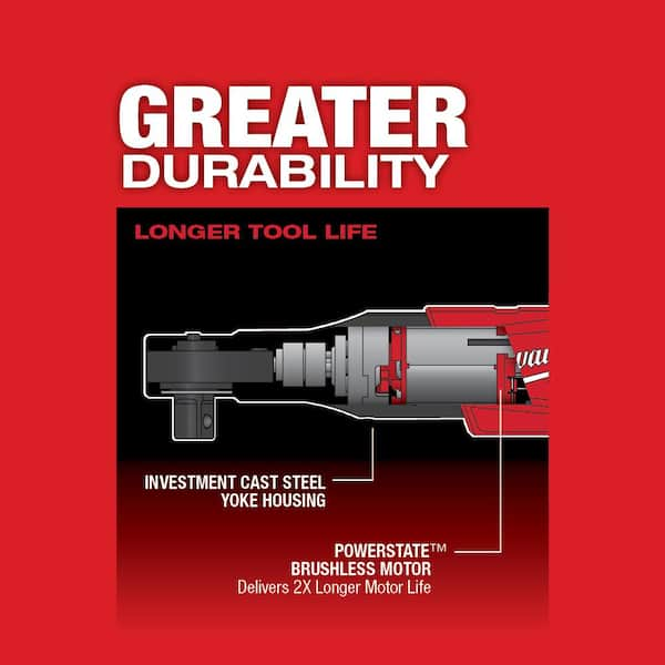 Milwaukee M12 FUEL 12V Lithium-Ion Brushless Cordless 1/2 in. Ratchet  (Tool-Only) 2558-20 - The Home Depot