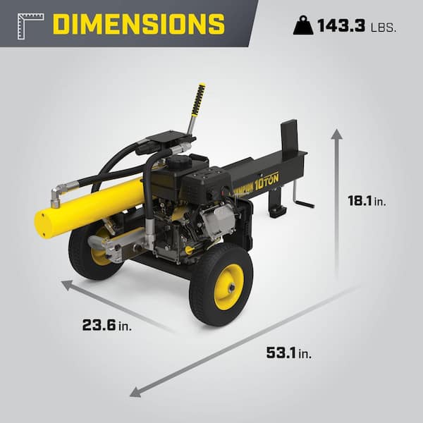 Champion Power Equipment 10-Ton 79 cc Compact Horizontal Gas Wood