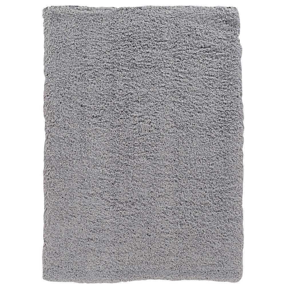 Gray Long Rug Linon Home Decor 8 ft. x 10 ft. Gray Modern Shag Modern Tufted Solid ...