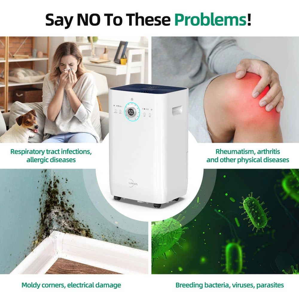 125 Pt White Commercial Dehumidifier with Pump and Auto Defrost