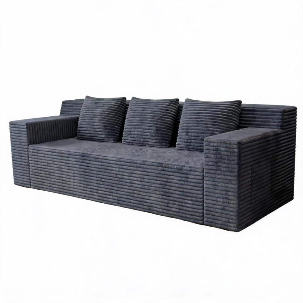 Corduroy Boneless Loveseat 71 in. Wide Flared Arm Corduroy Loveseat with Deep Seats and Side Pockets Sofa in Dark Grey price history on PriceWatchPro
