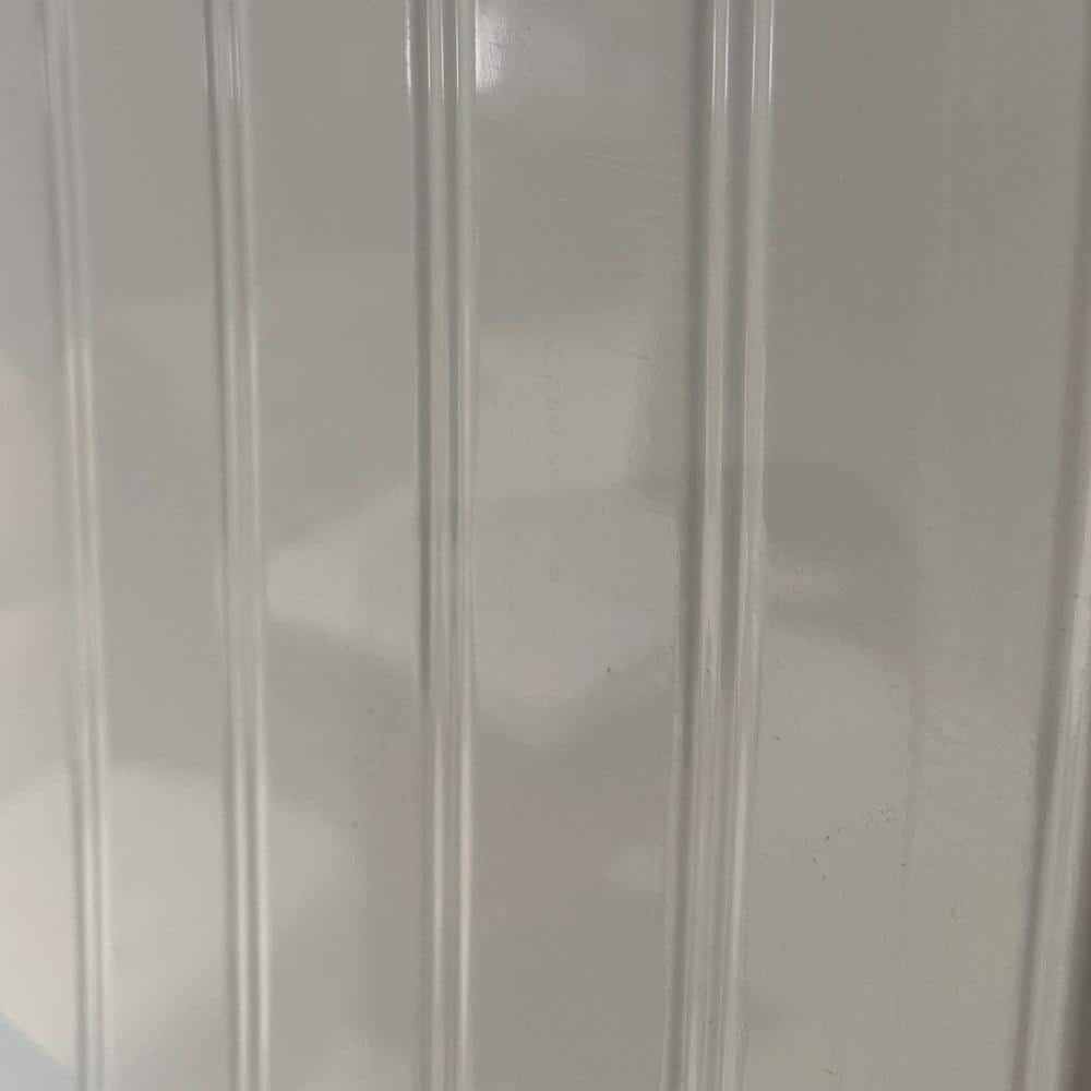 Gloss White Faux Tin Beadboard Wainscoting Panels, 4ft x 8ft, Pack of 3