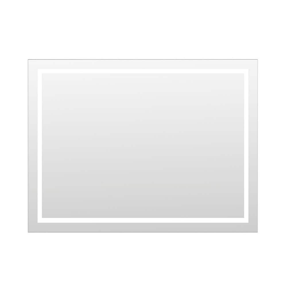 Miramar 48 in. W x 36 in. H Large Rectangular Frameless LED Wall Bathroom V