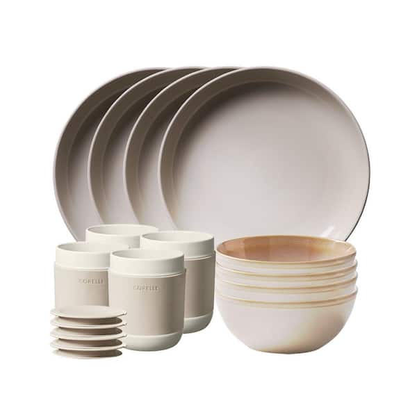 Corelle 16-piece Oatmeal Glass Dinnerware Set (Service for 4)