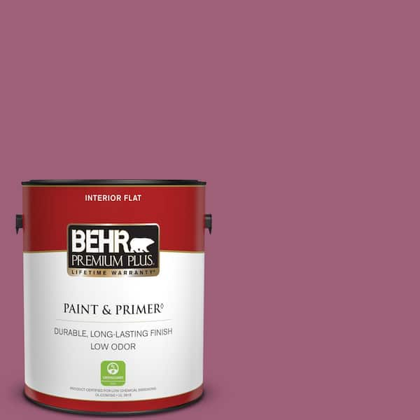 BEHR PREMIUM PLUS 1 gal. Home Decorators Collection #HDC-WR15-2 Passion Plum Flat Low Odor Interior Paint & Primer