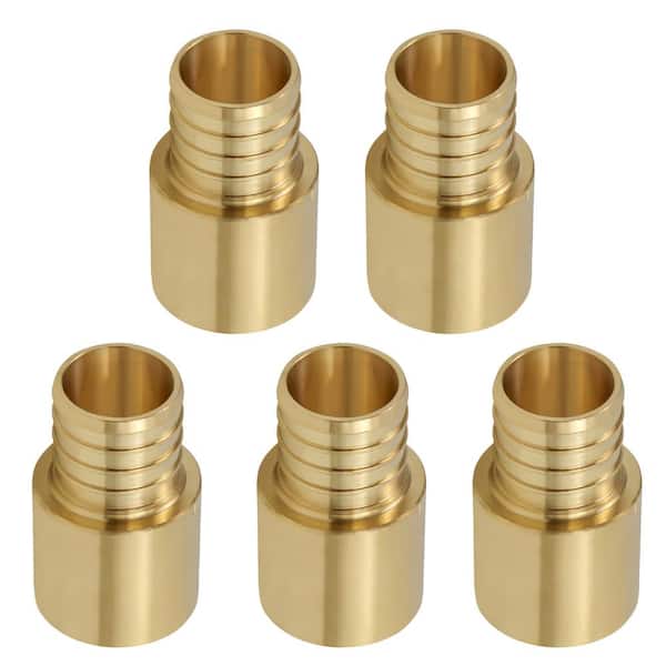 PLUMBFLEX 1/2 in. Brass Male Sweat Copper Adapter x 3/4 in. Pex Barb Pipe Fitting (5-Pack)