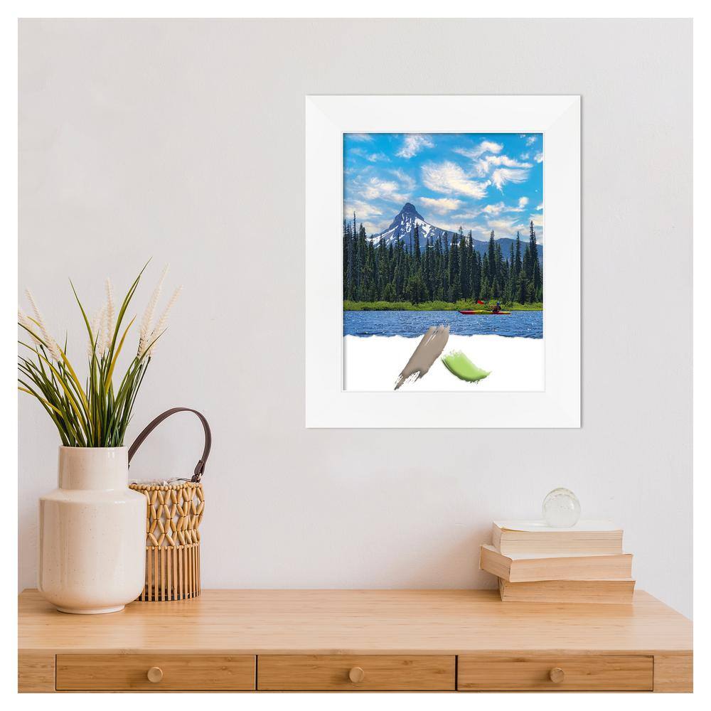 White 11x14 Polystyrene Narrow Wall Photo Frame