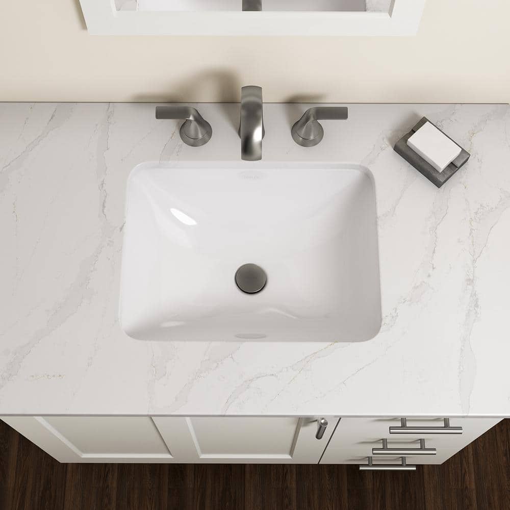 Brushed Nickel Single Hole Pop-Up Drain for Bathroom Sink