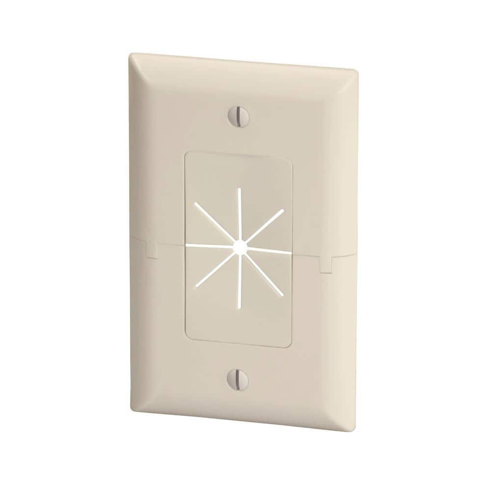 Split Plate with Flexible Opening, Light Almond