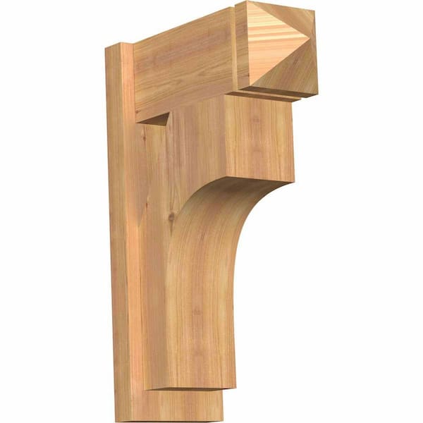 Ekena Millwork 8 in. x 26 in. x 18 in. Western Red Cedar Westlake Arts and Crafts Smooth Outlooker
