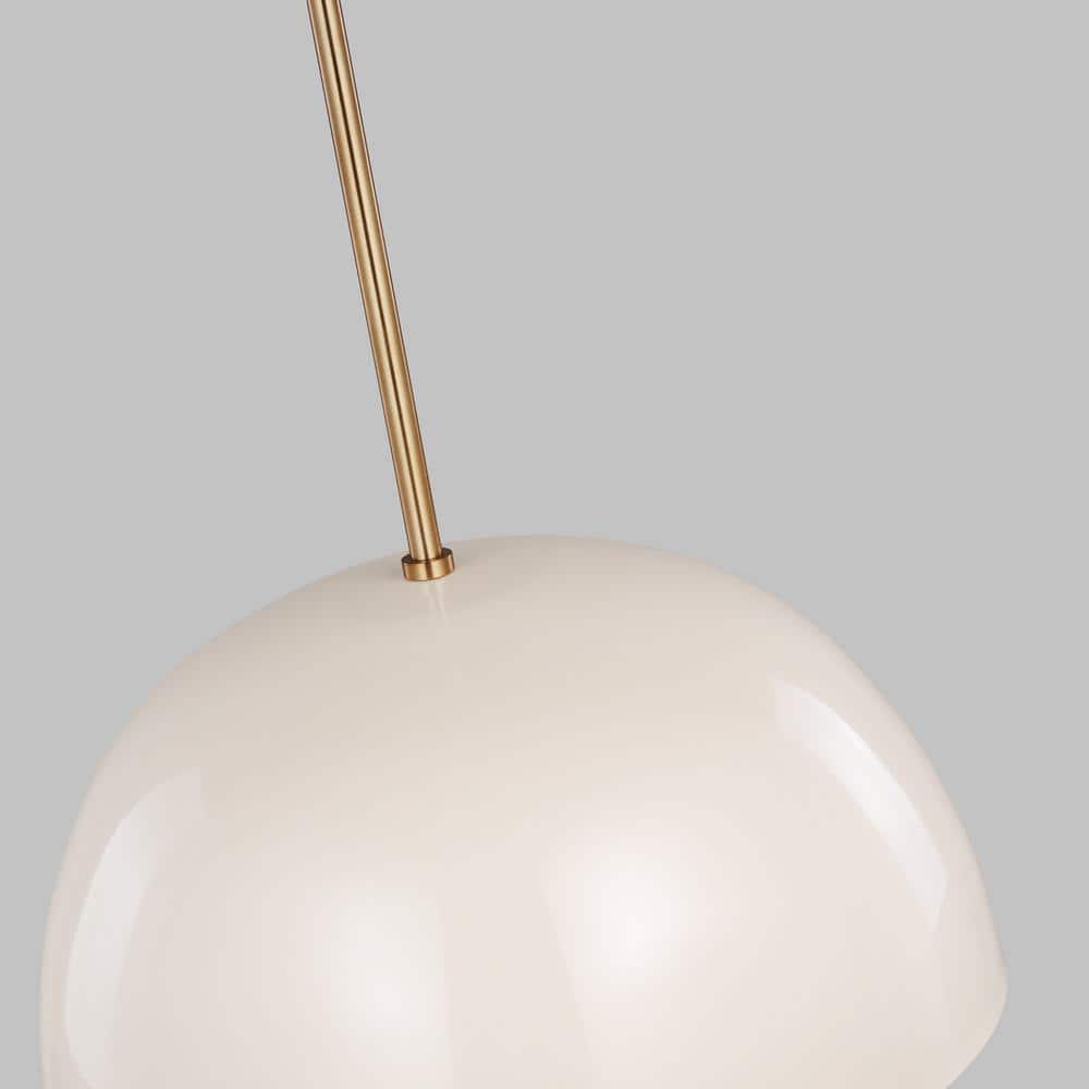 Ivan Transitional 15'' Black and Blush Drum Pendant Light