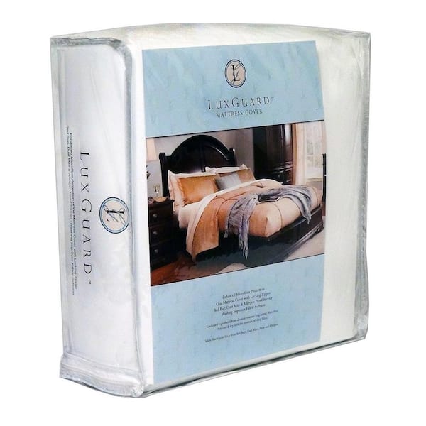 15in. LuxGuard Bed Bug, Microfiber Dust Mite and Allergen Proof Allergy King Mattress Protector and Zip Cover Encasement