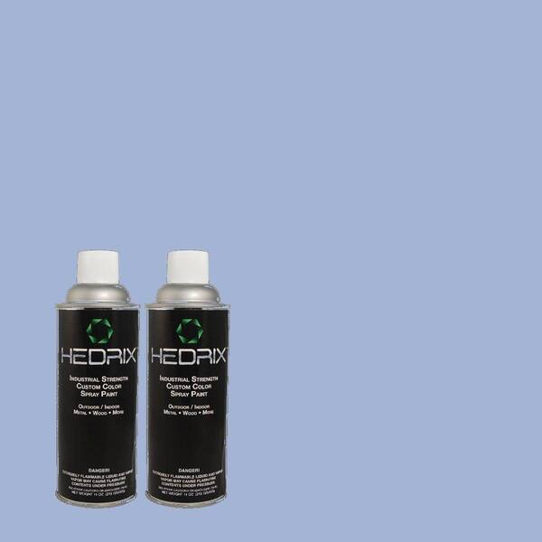 Hedrix 11 oz. Match of PPU15-12 Bluebird Semi-Gloss Custom Spray Paint (2-Pack)