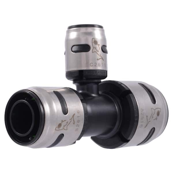 SharkBite 1 in. x 3/4 in. x 1/2 in. EvoPEX Plastic Push-to-Connect Tee Fitting