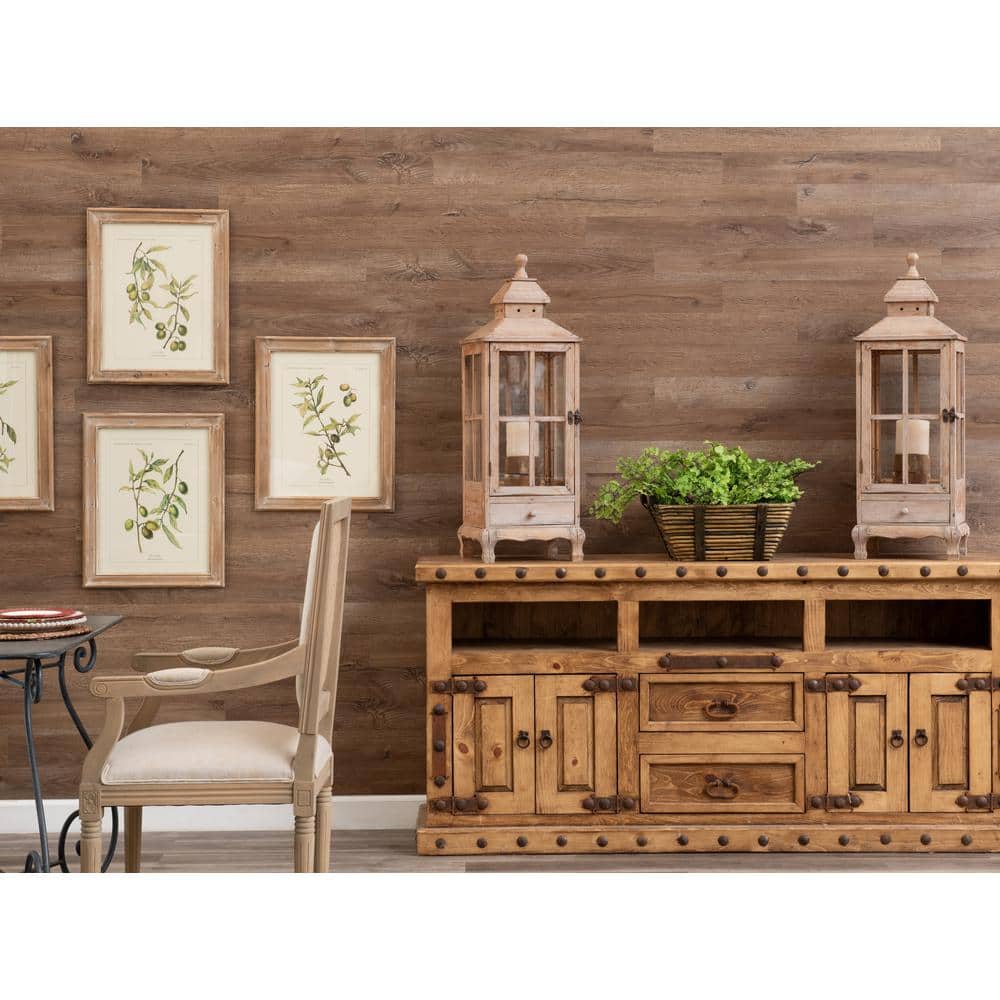 Barnwood Narrow Plank Peel and Stick Vinyl Wall Paneling