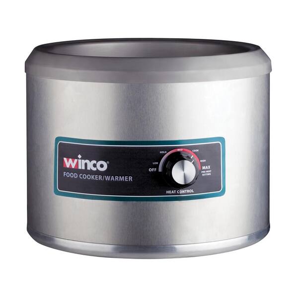 Winco 11 Qt. Silver Round Food Warmer/Cooker