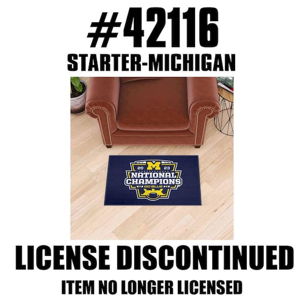 Michigan Wolverines Man Cave Starter Mat Accent Rug - 19in. X