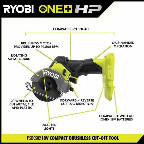 RYOBI ONE+ HP 18V Brushless Cordless 