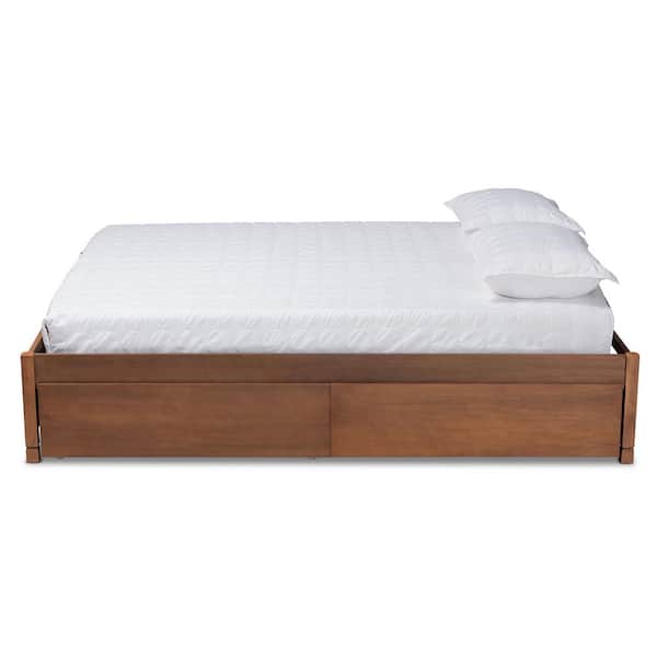 Yara Walnut Brown Full Platform Bed