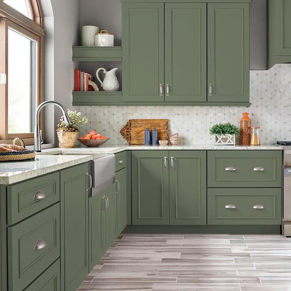 1 gal. #SC-126 Woodland Green Semi-Gloss Enamel Interior/Exterior Cabinet, Door & Trim Paint
