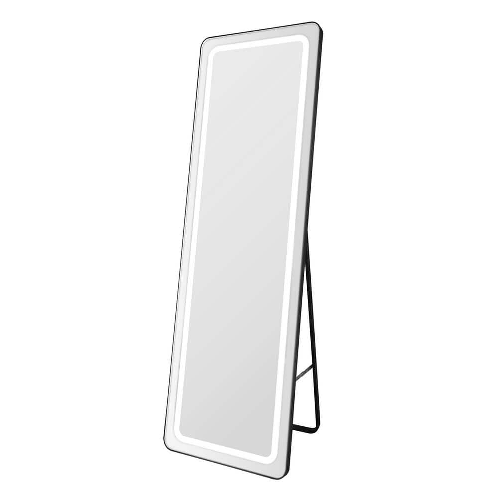 Depuley 63 in. H x 20 in. W Black Full Length Mirrors with Vanity Light