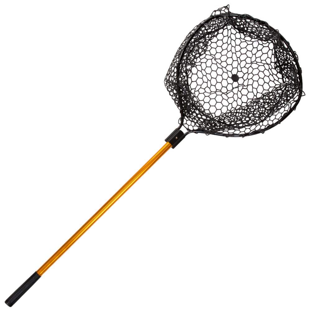 AIKENR Folding Fishing Net, Fly Fishing Landing Net Soft Rubber Safe Catch and Release, Aluminum Alloy Frame and Comfortable Eva Handle with Sturdy