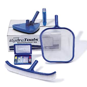 HydroTools Blue Premium Above and In-ground Swimming Pool Skimmer and Rakes Kit