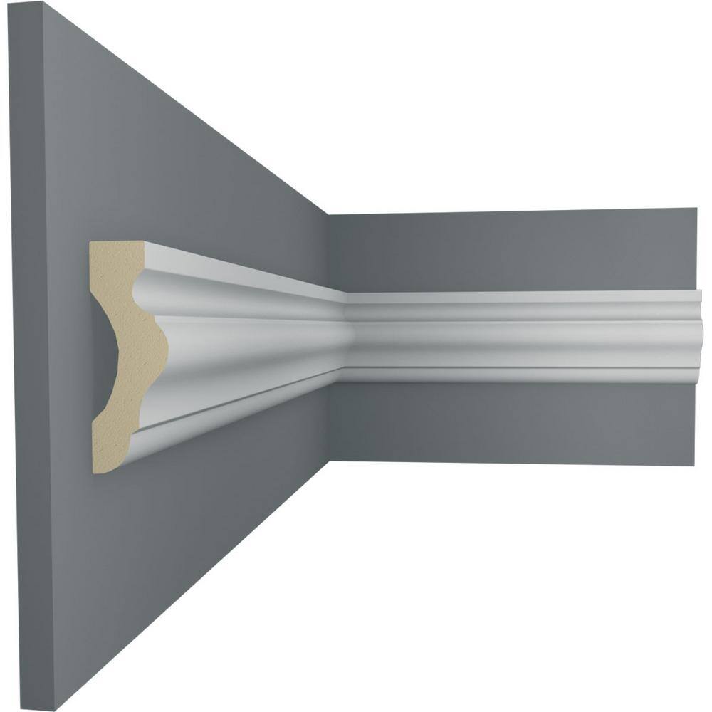 Gray Primed Polyurethane Geometric Panel Moulding Sample