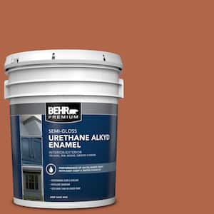 5 gal. #M200-7 Rusty Gate Urethane Alkyd Semi-Gloss Enamel Interior/Exterior Paint