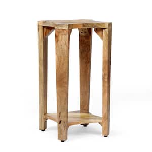 Gabby 13 in. Natural Square Wood End Table